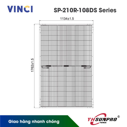 Tấm Pin năng lượng mặt trời SUNPRO SP-210R-108DS Series - Hình ảnh 2