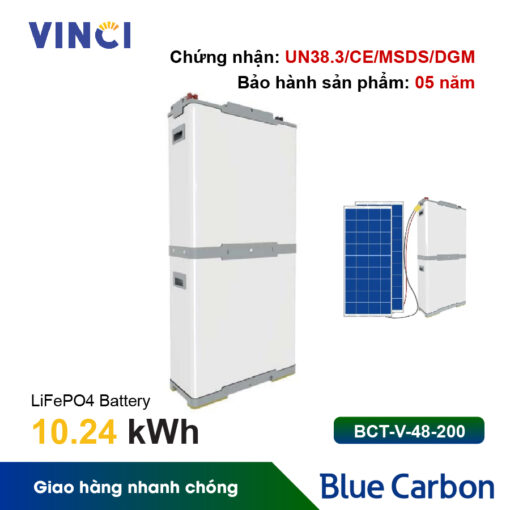 Pin lưu trữ Blue Carbon BCT-V-48-200 10.24 kWh