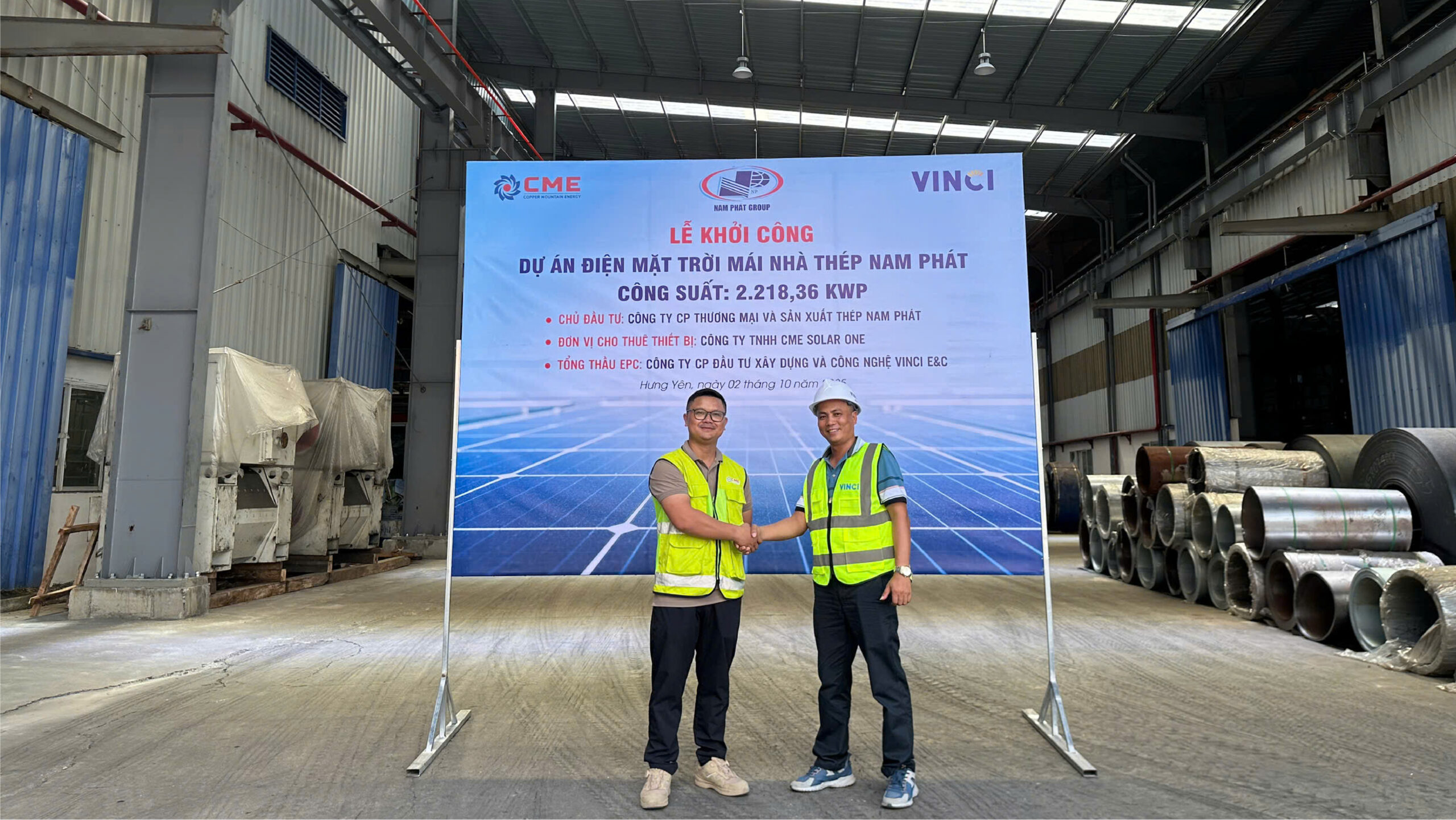 vinci điện mặt trời mái nhà; điện mặt trời mái nhà thép nam phát; tổng thầu EPC; điện mặt trời áp mái; solar; vinci; vinci e&c; vinci power;