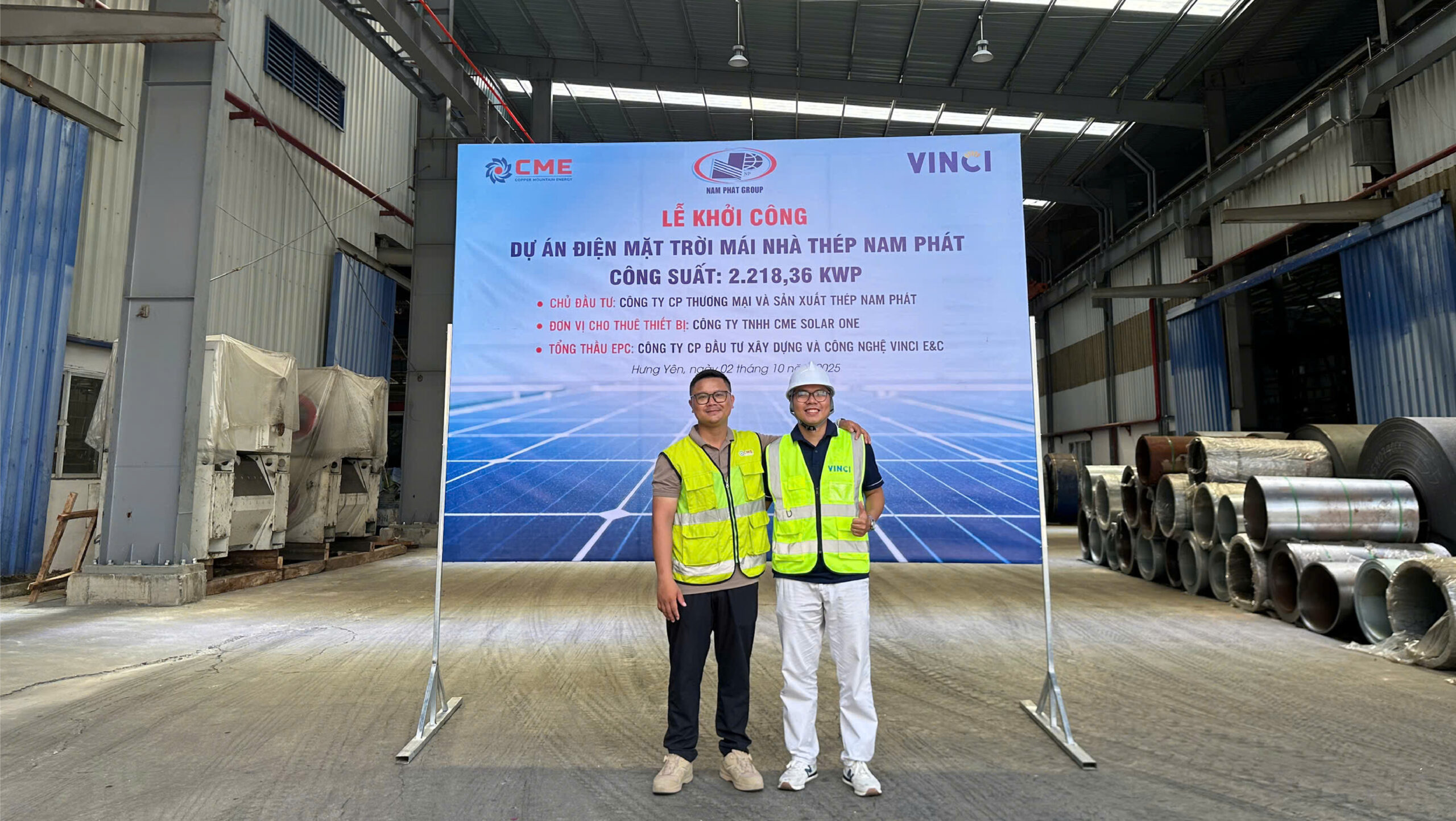 vinci điện mặt trời mái nhà; điện mặt trời mái nhà thép nam phát; tổng thầu EPC; điện mặt trời áp mái; solar; vinci; vinci e&c; vinci power;